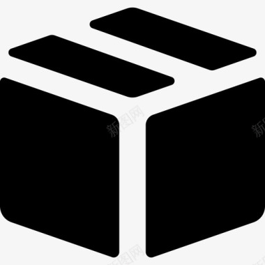 立方体盒界面界面和网络图标图标