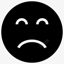 ios表情抑郁表情皱眉图标高清图片