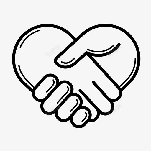 握手同意交易图标svg_新图网 https://ixintu.com 交易 伙伴关系 同意 心 握手