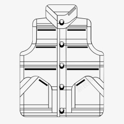 北面标志背心衣服装备图标高清图片