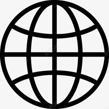 全球地球网格图标图标