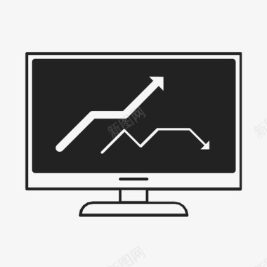 基金图表监视器分析图表图标图标