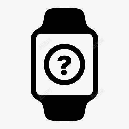 问题帮助问号图标svg_新图网 https://ixintu.com 可穿戴技术 帮助 智能手表 苹果手表 问号 问题