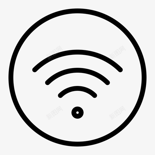 wifi互联网wifi连接图标svg_新图网 https://ixintu.com wifi wifi信号 wifi连接 互联网 无线