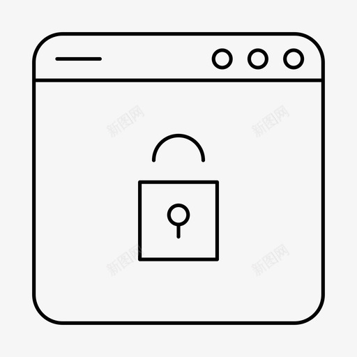 锁应用程序安全图标svg_新图网 https://ixintu.com 安全 应用程序 用户界面 锁