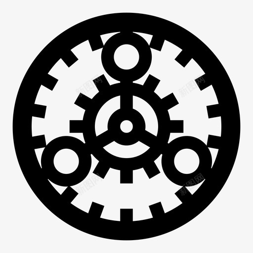 行星齿轮传动齿轮传动系行星减速器图标svg_新图网 https://ixintu.com 有用的图标工具构造 行星减速器 行星齿轮传动 齿轮传动系