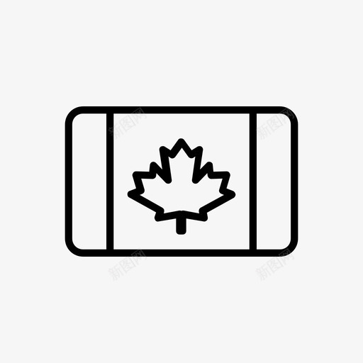 加拿大国家旗帜图标svg_新图网 https://ixintu.com 加拿大 君主 国家 旗帜 枫树 树叶