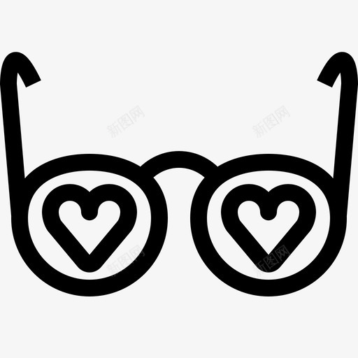 粉色眼镜眼镜心形图标svg_新图网 https://ixintu.com 心形 情人节 爱情 眼镜 粉色眼镜 美味的情人节