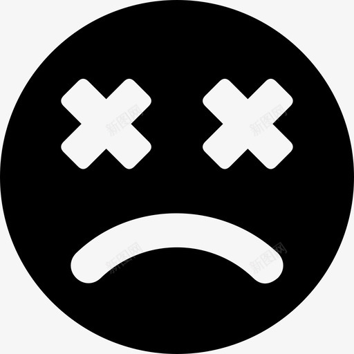 悲伤表情感觉图标svg_新图网 https://ixintu.com 悲伤 悲伤的笑脸 悲伤的脸 感觉 网页和用户界面图标 表情