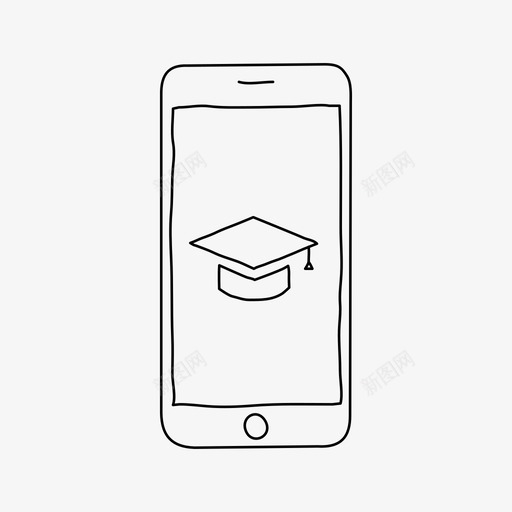 iphone教育大学设备图标svg_新图网 https://ixintu.com iphone教育 大学 屏幕 设备