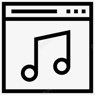 音乐应用程序网页图标图标