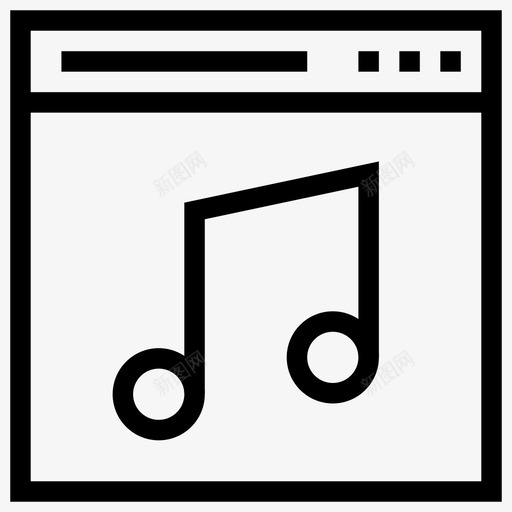 音乐应用程序网页图标svg_新图网 https://ixintu.com 应用程序 应用程序开发 网页设计 音乐