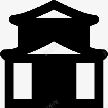 亚洲庙宇教堂宗教图标图标