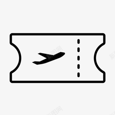 机票飞机票出发图标图标