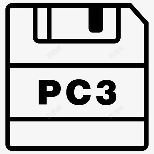 保存pc3文件保存图标svg_新图网 https://ixintu.com pc3扩展名 保存pc3 保存图标 文件