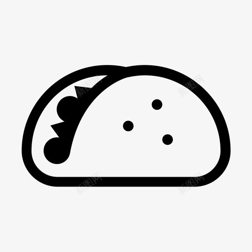 玉米饼快餐墨西哥菜图标svg_新图网 https://ixintu.com 墨西哥菜 快餐 玉米饼 玉米饼壳