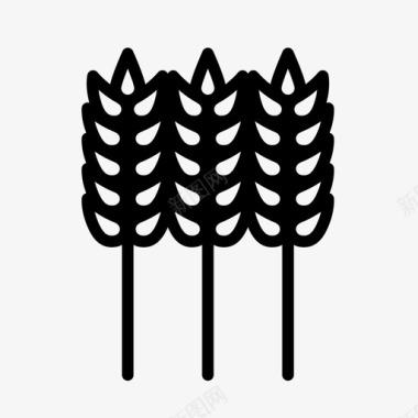 小麦谷类面粉图标图标