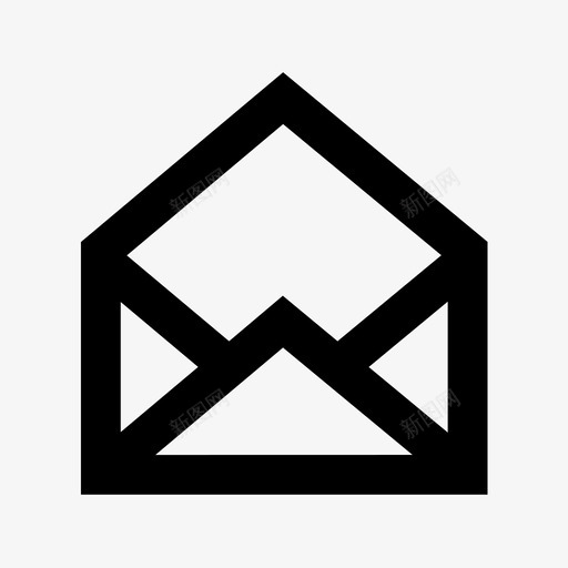 打开信封消息阅读图标svg_新图网 https://ixintu.com 基本用户界面 打开信封 消息 阅读