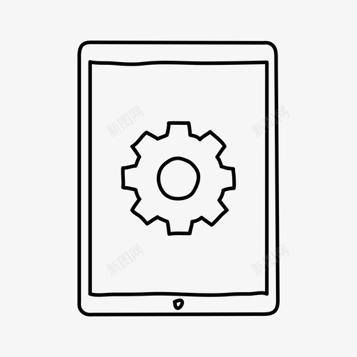 ipad设置设备屏幕图标svg_新图网 https://ixintu.com ipad设置 屏幕 设备