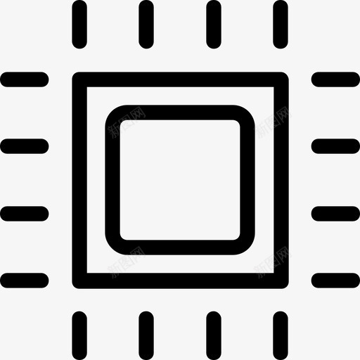 微处理器芯片电子图标svg_新图网 https://ixintu.com 处理器芯片 存储芯片 微处理器 搜索引擎优化和营销 电子 芯片