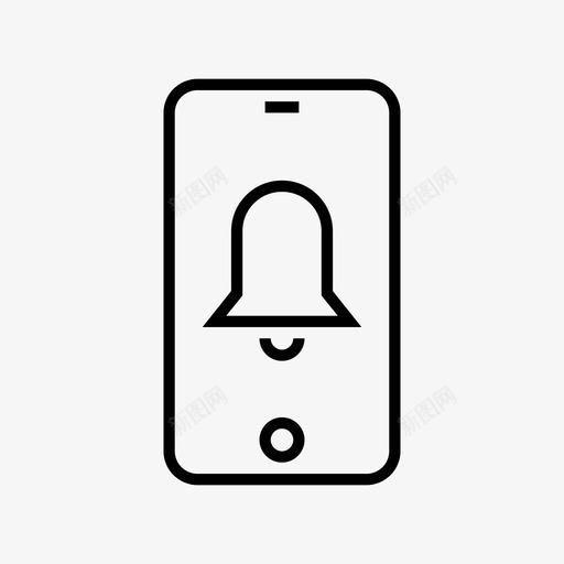 通知铃声iphone图标svg_新图网 https://ixintu.com iphone 信息 智能手机 通知 铃声