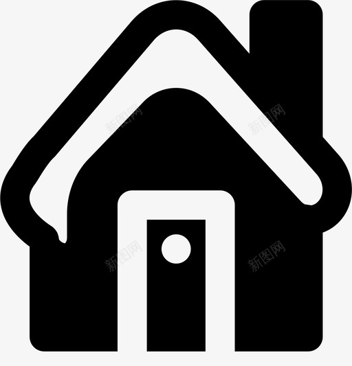 房子圣诞节假日图标svg_新图网 https://ixintu.com 假日 冬天 圣诞节 房子