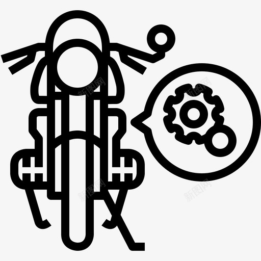 摩托车齿轮驱动发动机图标svg_新图网 https://ixintu.com 发动机 摩托车 摩托车齿轮 机械 趣味摩托车寿命 驱动