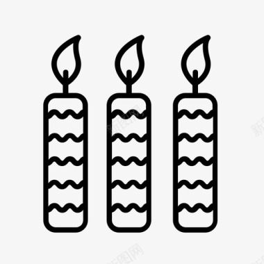 蜡烛生日生日蛋糕图标图标