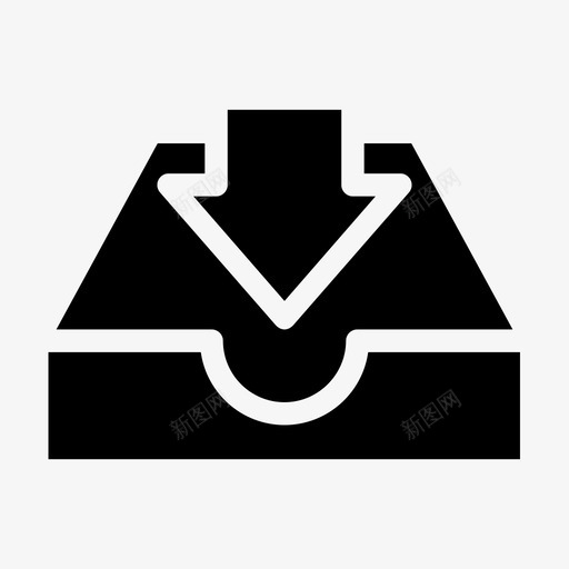 收件箱文档图标svg_新图网 https://ixintu.com 上传 下载 收件箱 文件 文档