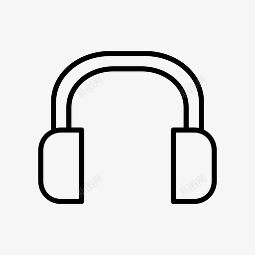 录音室耳机音乐播放图标svg_新图网 https://ixintu.com 录音室耳机 播放 音乐