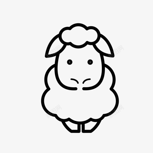 绵羊动物动物2图标svg_新图网 https://ixintu.com 动物 动物2 绵羊