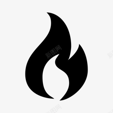 火焰燃烧易燃图标图标