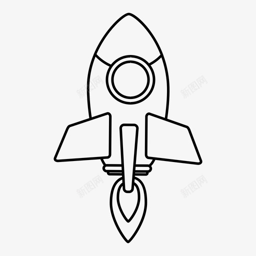 火箭设备太空图标svg_新图网 https://ixintu.com 太空 技术 火箭 设备