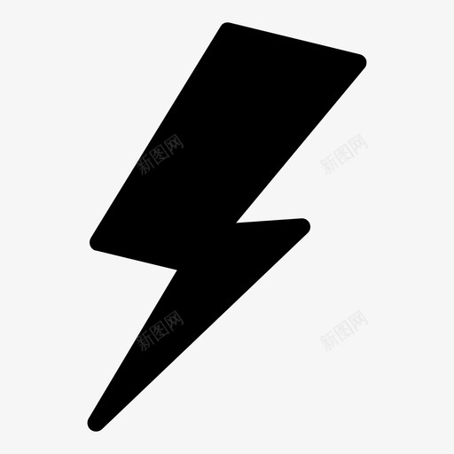 闪电电池充电图标svg_新图网 https://ixintu.com 充电 电池 移动 闪电