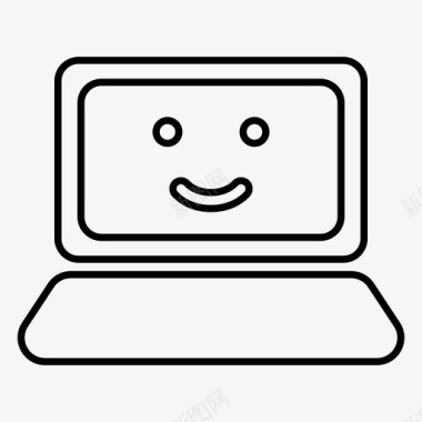 笔记本电脑电脑快乐图标图标