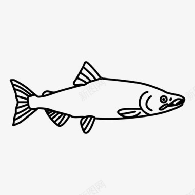 鲑鱼鱼海鲜图标图标