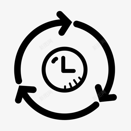 时间管理效率互动图标svg_新图网 https://ixintu.com 业务崩溃 互动 效率 时间管理 生产力