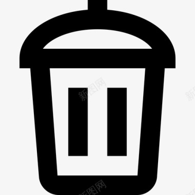 垃圾桶回收一套线要素图标图标