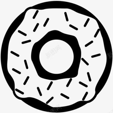 甜甜圈面包店蛋糕图标图标