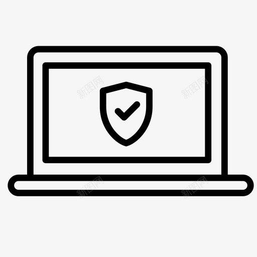 安全检查笔记本保护图标svg_新图网 https://ixintu.com 保护 商务网络安全 安全 安全检查 笔记本