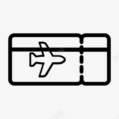飞机票航空公司登机牌图标图标