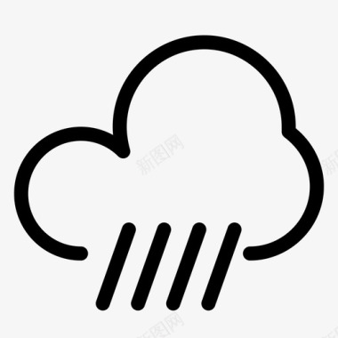 雨天气天气预报图标图标