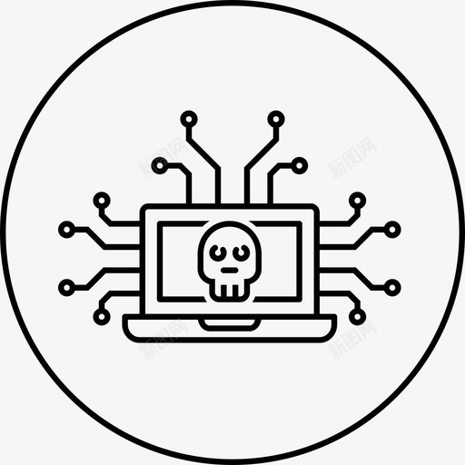 黑客攻击连接图标svg_新图网 https://ixintu.com 安全 攻击 网络 网络犯罪 连接 黑客