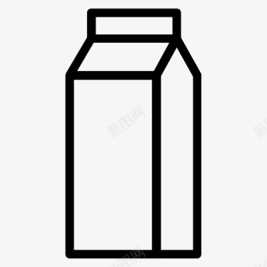 牛奶纸箱果汁盒图标图标