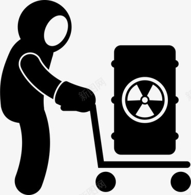 移动放射性物质原子生物危害图标图标