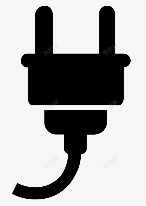 插头充电器图标svg_新图网 https://ixintu.com 充电器 插头
