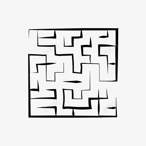 迷宫手绘导航图标svg_新图网 https://ixintu.com 导航 手绘 规划手绘 解决方案 计划 迷宫