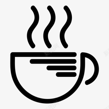 热咖啡饮料办公室图标图标