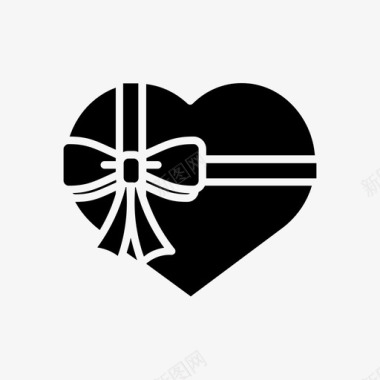 心形盒子礼物心形盒子爱情图标图标