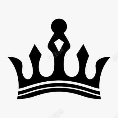 皇冠国王花环图标图标